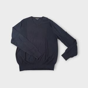 Men's Brooks Brothers 100% Supima Cotton Blue Sweater Size Large